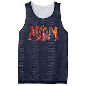 Our Lady Of Guadalupe Catholic Virgin Mary Mexican Mom Mesh Reversible Basketball Jersey Tank