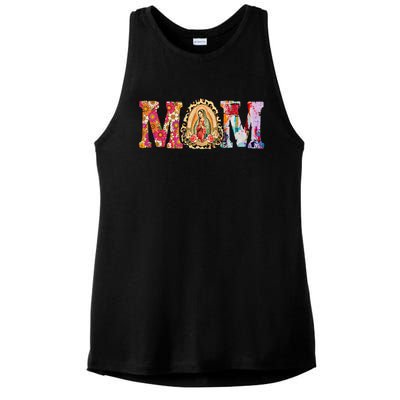 Our Lady Of Guadalupe Saint Virgin Mary Mexican Mom Madre Ladies PosiCharge Tri-Blend Wicking Tank