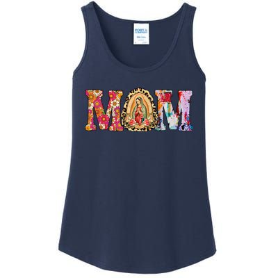 Our Lady Of Guadalupe Saint Virgin Mary Mexican Mom Madre Ladies Essential Tank