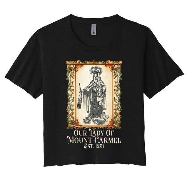 Our Lady Of Mount Carmel Marian Catholic Crop Top