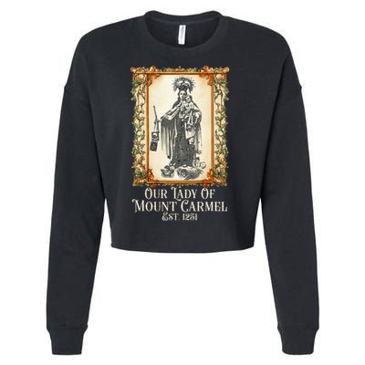 Our Lady Of Mount Carmel Marian Catholic Cropped Pullover Crew