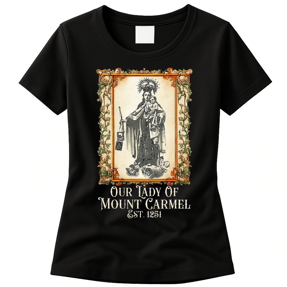 Our Lady Of Mount Carmel Marian Catholic Womens T-Shirt