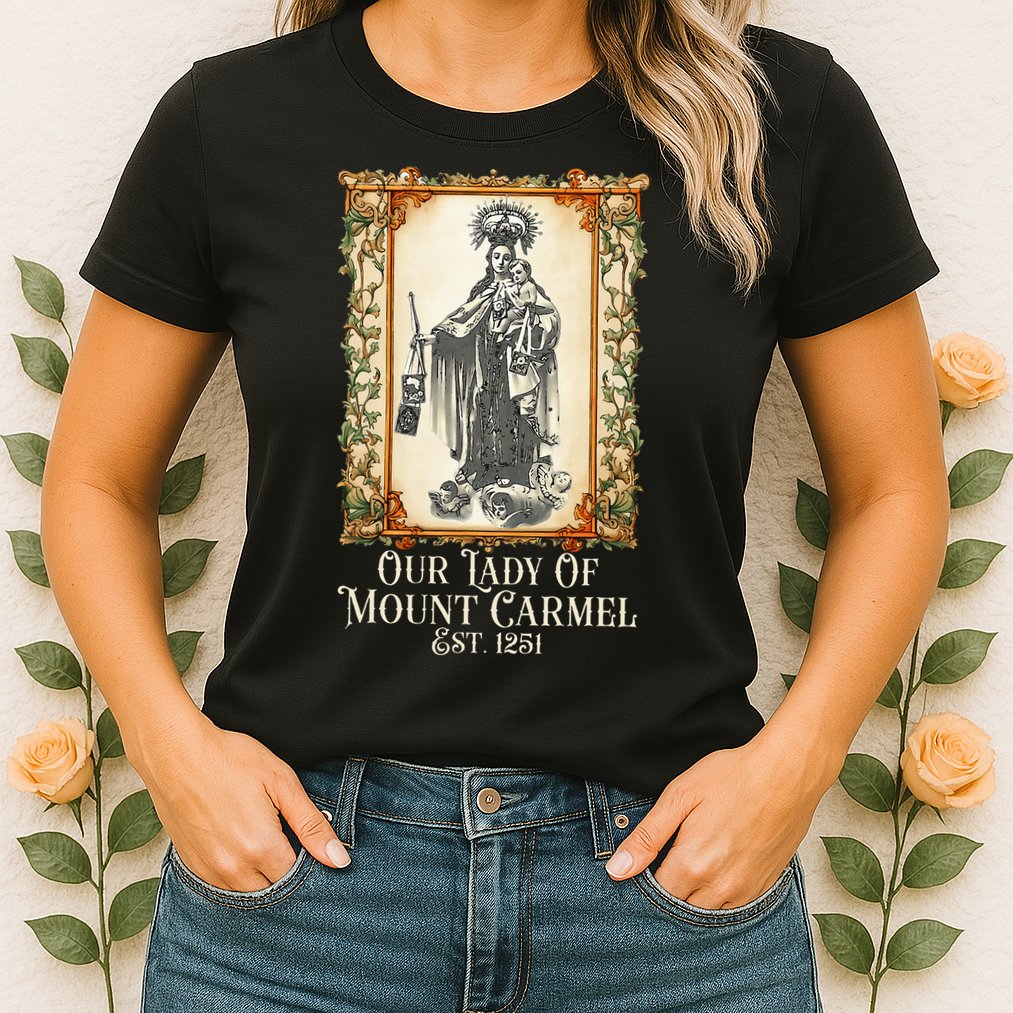 Our Lady Of Mount Carmel Marian Catholic Womens T-Shirt