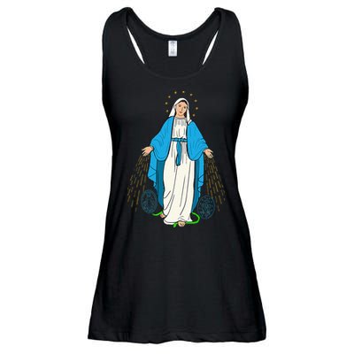 Our Lady Of Grace Virgen De La Medalla Milagrosa Ladies Essential Flowy Tank