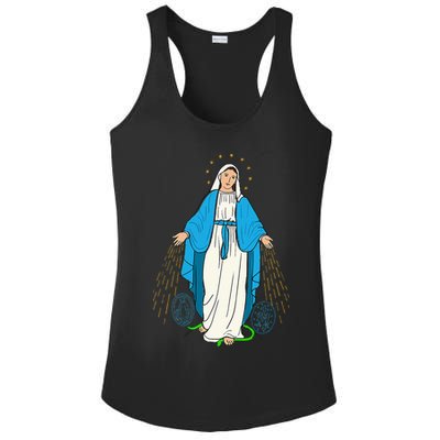 Our Lady Of Grace Virgen De La Medalla Milagrosa Ladies PosiCharge Competitor Racerback Tank