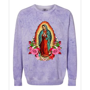 Our Lady Of Guadalupe Saint Virgin Mary Colorblast Crewneck Sweatshirt