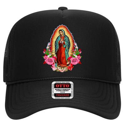 Our Lady Of Guadalupe Saint Virgin Mary High Crown Mesh Back Trucker Hat