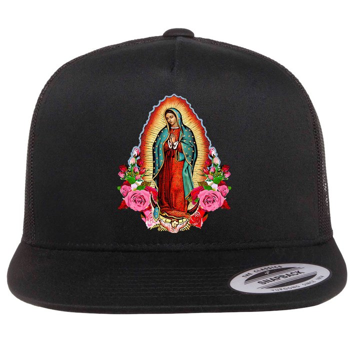 Our Lady Of Guadalupe Saint Virgin Mary Flat Bill Trucker Hat