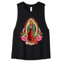 Our Lady Of Guadalupe Saint Virgin Mary Women's Racerback Cropped Tank