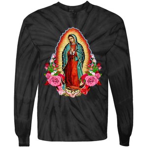 Our Lady Of Guadalupe Saint Virgin Mary Tie-Dye Long Sleeve Shirt