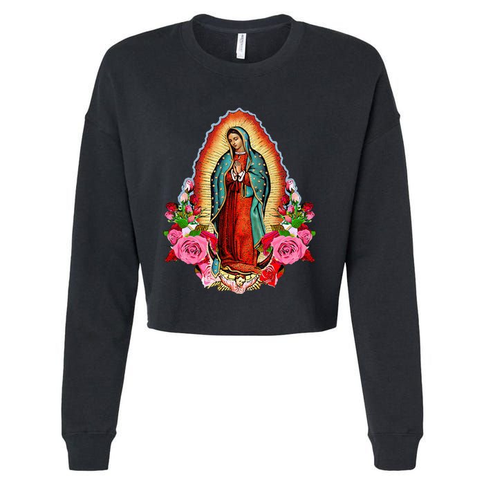 Our Lady Of Guadalupe Saint Virgin Mary Cropped Pullover Crew