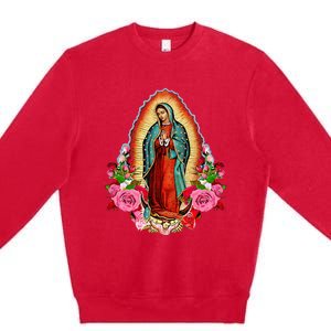 Our Lady Of Guadalupe Saint Virgin Mary Premium Crewneck Sweatshirt