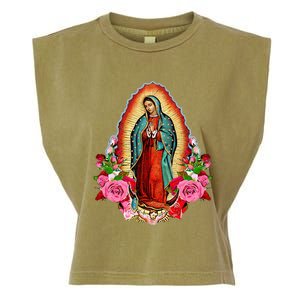 Our Lady Of Guadalupe Saint Virgin Mary Garment-Dyed Women's Muscle Tee