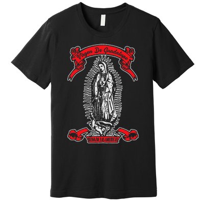 Our Lady of Guadalupe Catholic Virgin Mary Mexican Mom Premium T-Shirt