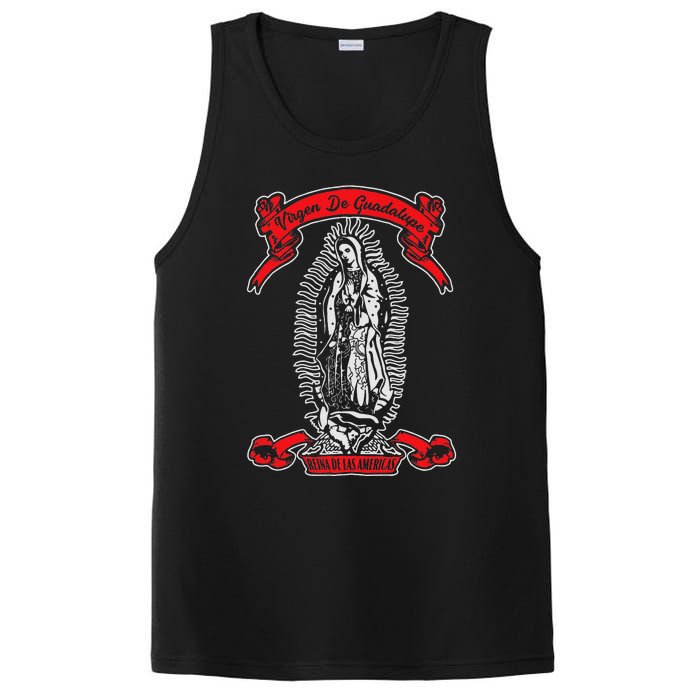 Our Lady of Guadalupe Catholic Virgin Mary Mexican Mom PosiCharge Competitor Tank