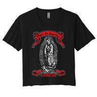 Our Lady of Guadalupe Catholic Virgin Mary Mexican Mom Women's Crop Top Tee