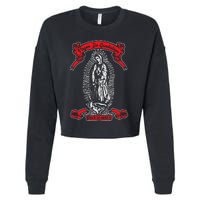 Our Lady of Guadalupe Catholic Virgin Mary Mexican Mom Cropped Pullover Crew