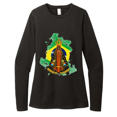 Our Lady of Aparecida Patron Saint of Brazil Womens CVC Long Sleeve Shirt