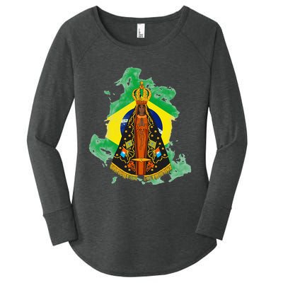 Our Lady of Aparecida Patron Saint of Brazil Women's Perfect Tri Tunic Long Sleeve Shirt