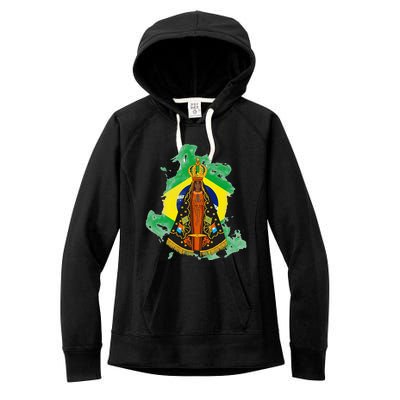 Our Lady of Aparecida Patron Saint of Brazil Women's Fleece Hoodie