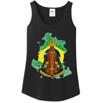 Our Lady of Aparecida Patron Saint of Brazil Ladies Essential Tank