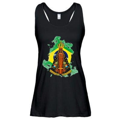 Our Lady of Aparecida Patron Saint of Brazil Ladies Essential Flowy Tank