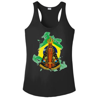 Our Lady of Aparecida Patron Saint of Brazil Ladies PosiCharge Competitor Racerback Tank