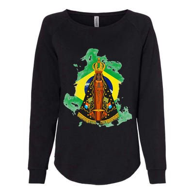 Our Lady of Aparecida Patron Saint of Brazil Womens California Wash Sweatshirt