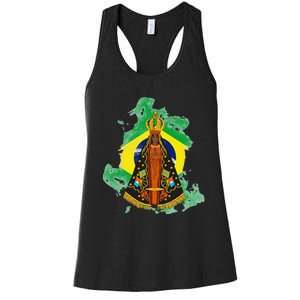 Our Lady of Aparecida Patron Saint of Brazil Women's Racerback Tank