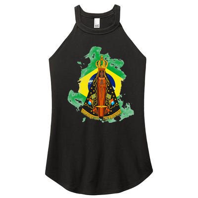 Our Lady of Aparecida Patron Saint of Brazil Women's Perfect Tri Rocker Tank