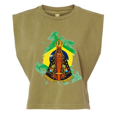 Our Lady of Aparecida Patron Saint of Brazil Garment-Dyed Women's Muscle Tee