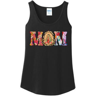 Our Lady of Guadalupe Saint Virgin Mary Mexican Mom Madre Ladies Essential Tank