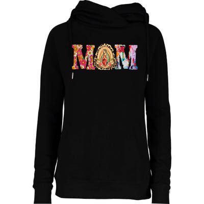 Our Lady of Guadalupe Saint Virgin Mary Mexican Mom Madre Womens Funnel Neck Pullover Hood