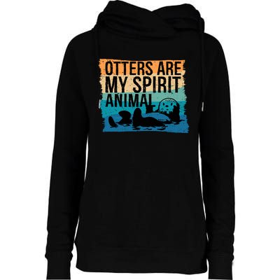 Otter Lover Otter Spirit Animal Funny Otter Otter Womens Funnel Neck Pullover Hood