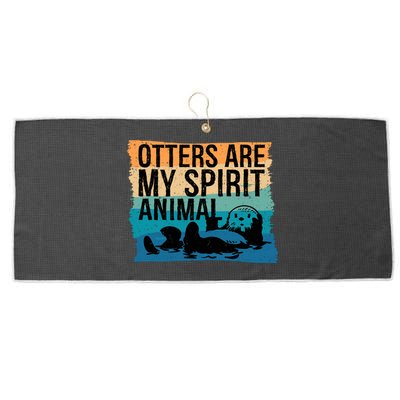 Otter Lover Otter Spirit Animal Funny Otter Otter Large Microfiber Waffle Golf Towel