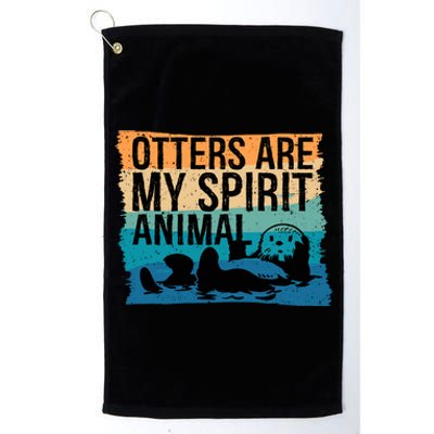 Otter Lover Otter Spirit Animal Funny Otter Otter Platinum Collection Golf Towel