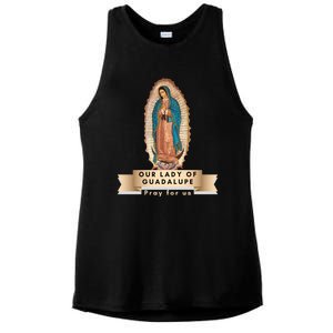 Our Lady Of Guadalupe Mary Catholic Religious Gift Ladies PosiCharge Tri-Blend Wicking Tank