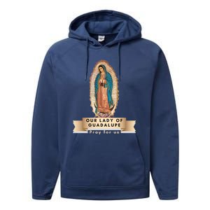 Our Lady Of Guadalupe Mary Catholic Religious Gift Performance Fleece Hoodie