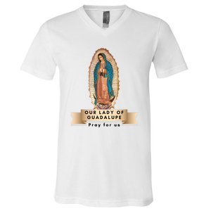 Our Lady Of Guadalupe Mary Catholic Religious Gift V-Neck T-Shirt