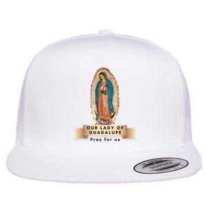 Our Lady Of Guadalupe Mary Catholic Religious Gift Flat Bill Trucker Hat