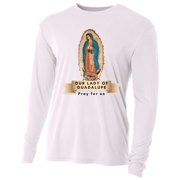 Our Lady Of Guadalupe Mary Catholic Religious Gift Cooling Performance Long Sleeve Crew