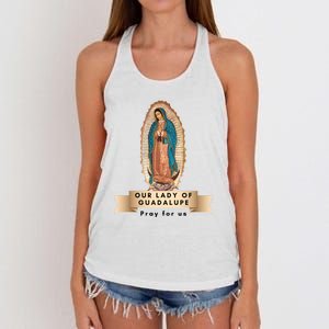 Our Lady Of Guadalupe Mary Catholic Religious Gift Women's Knotted Racerback Tank