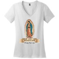 Our Lady Of Guadalupe Mary Catholic Religious Gift Women's V-Neck T-Shirt