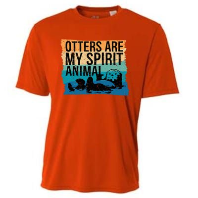 O.tter Lover O.tter Spirit Animal Funny Otter Otter  Cooling Performance Crew T-Shirt