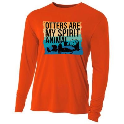 O.tter Lover O.tter Spirit Animal Funny Otter Otter  Cooling Performance Long Sleeve Crew