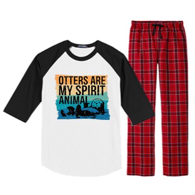 O.tter Lover O.tter Spirit Animal Funny Otter Otter  Raglan Sleeve Pajama Set