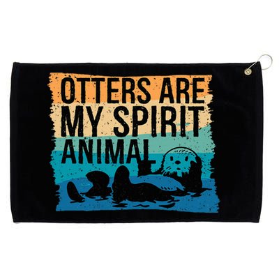 O.tter Lover O.tter Spirit Animal Funny Otter Otter  Grommeted Golf Towel