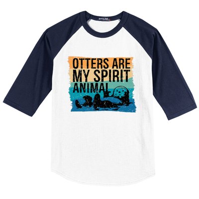 O.tter Lover O.tter Spirit Animal Funny Otter Otter  Baseball Sleeve Shirt