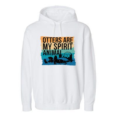 O.tter Lover O.tter Spirit Animal Funny Otter Otter  Garment-Dyed Fleece Hoodie