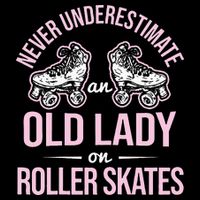 Old Lady On Roller Derby Roller Skating Roller Skate City Backpack